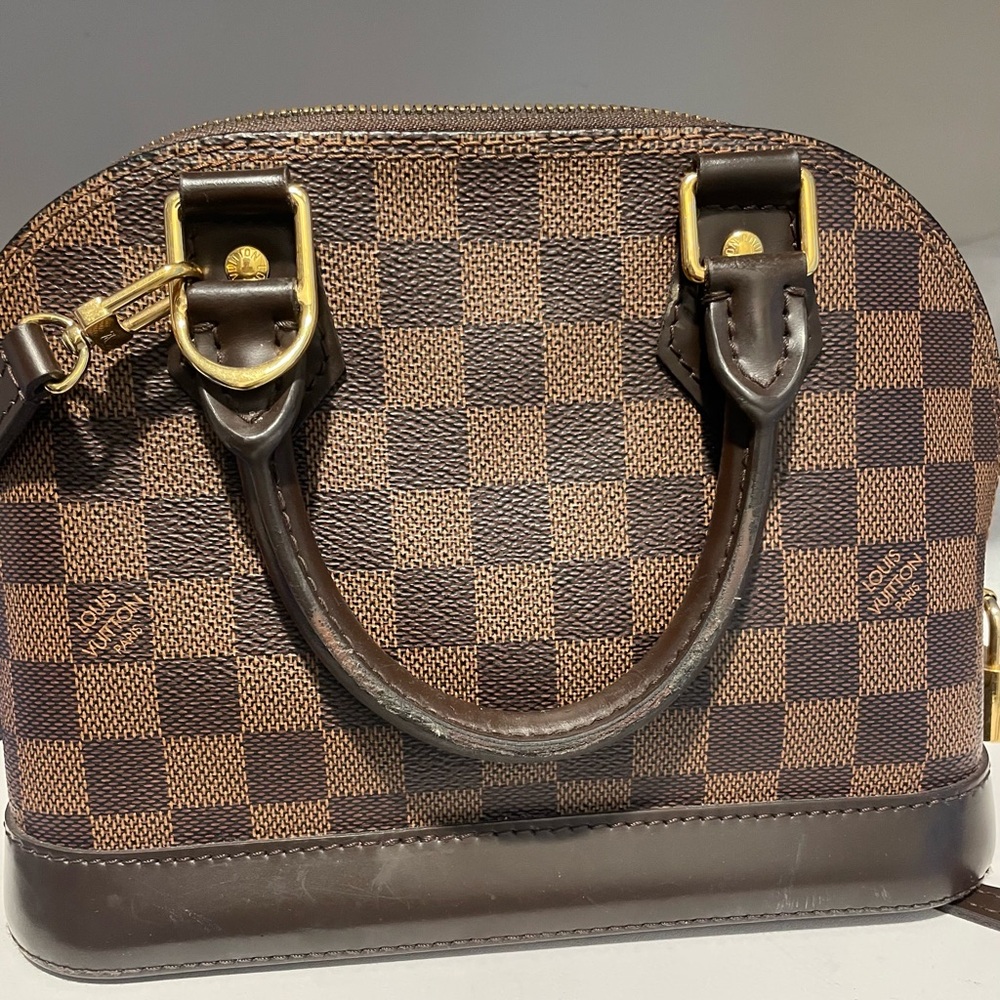 Louis Vuitton Brown Mini Bag with Damier Ebene Canvas